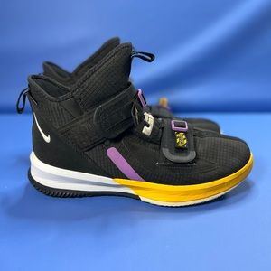 Nike LeBron Soldier 13 Lakers Purple/Gold/white Mens size 11